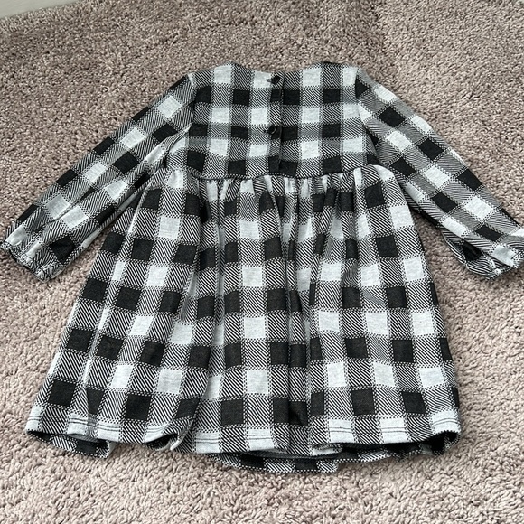 Pastourelle by Pippa & Julie Black Plaid Toddler Dress with Flower Buttons - Picture 7 of 8